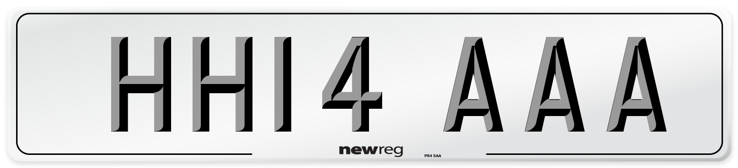HH14 AAA Number Plate from New Reg